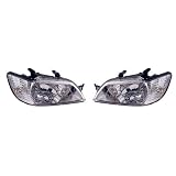 2002-2003 Mitsubishi Lancer Headlights (Black) by Matrix
