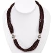 Handmade Garnet & Silver Four-Strand Necklace