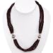 EXP Handmade Garnet & Silver Four-Strand Necklace