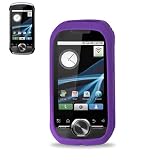 New Fashionable Perfect Fit Soft Silicon Gel Protector Skin Cover (Faceplate/Snap On) Rubber Cell Phone Case for Motorola i1 Boost Mobile,Sprint / Nextel - PURPLE