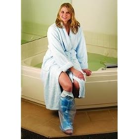 Showersafe Cast and Bandage Protector Full Leg, Large More Than 170 Lbs - The Shower Safe Waterproof Cast Protector Provides Waterproof Cast Protection - Shower-safe Is From the Trademark Medical Family of Cast, Water Protection Products- Shower Cast Protector - Waterproof Cast Cover - Bandage Protector and Bandage Cover - Leg Cast Sleeve