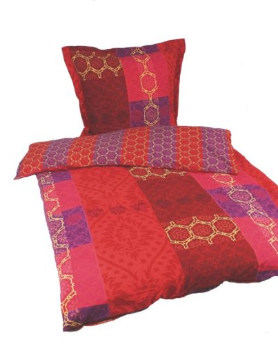 Kinzler B-02427 Microfaser Bettwäsche Garnitur Palazzo 2-teilig, bestehend aus 135/200 + 80/80cm mit Reißverschluß
