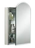 KOHLER Single Door 20-Inch-by-30-Inch Aluminum Cabinet with Arch-Top Mirrored Door #CB-CLC2030AS