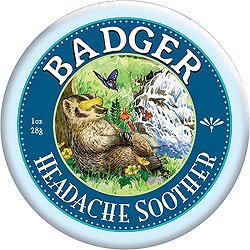 Badger Headache Soother 1oz tin 1 oz (28 g) by WS Badger Company