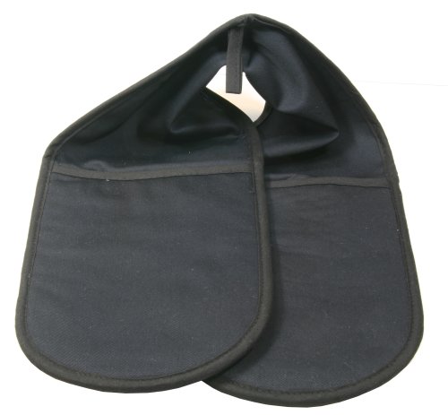 Rushbrookes Traditional Plains Black Double Oven Glove