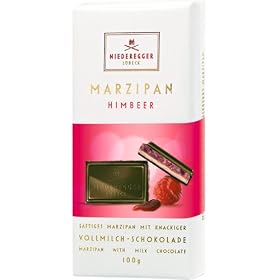 Raspberry Creme Milk Chocolate Marzipan NIEDEREGGER LUBECK Bar 100g