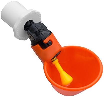 BYF Poultry Water Drinking Cups + Bushings - Chicken Hen Automatic Drinkers 10 Pack