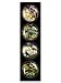 iPop Clicks Tiffany Glass Pond 4-Pack Magnet Set