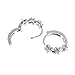 Sannysis Fashion Women Silver Flower Plated Crystal Rhinestone Stud Earrings