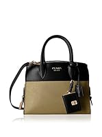 Prada Bolso asa de mano Esplanade Medium (Negro / Caqui)