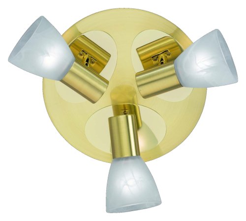 Trio-Leuchten 8701331-08 Energiespar-Rondell, 3x7W,E14, Nickel matt, Glas alabasterfarbig Preisvergleich