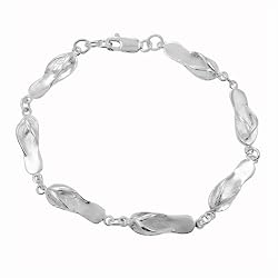 Sterling Silver Flip Flop Bracelet