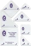 Perfect Patchwork 4-Inch Template Set B, Basic Square Set, Package of Seven