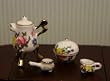 Dollhouse Miniature Samovar Tea Set in Porcelain