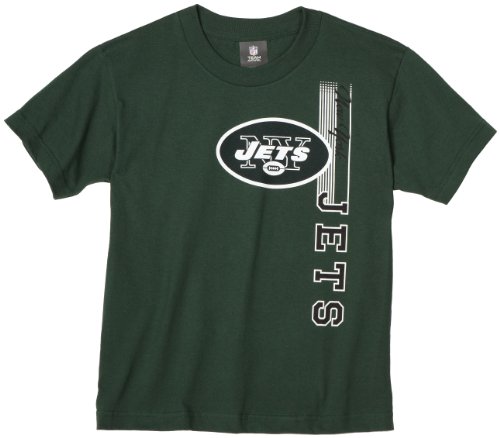 NFL Boys' New York Jets Vertical Presence Tee Shirt (Green, Small)