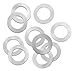 Steel Round Shim, Matte Finish, Full Hard Temper, 0.031" Thickness, 1/2" ID, 3/4" OD (Pack of 10)
