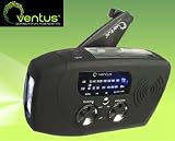 Ventus Mini Eco Radio - Camping AM FM Radio Wind Up & Solar Powered With Torch
