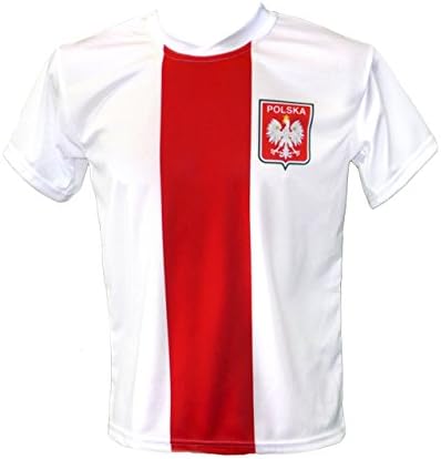 Polska Eagle White Red Flag Soccer Jersey X-Large