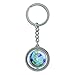 Baritone Player Band Instrument Brass Spinning Round Metal Key Chain Keychain Ring