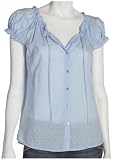 IZOD Women's Dotted Swiss Short Sleeve Tulip Top