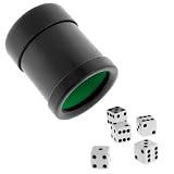 Dice Cup - Leather Looking Vinyl - Felt Lined Interior