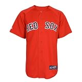 MLB Men's Boston Red Sox Jon Lester Scarlet Alternate Short Sleeve 6 Button Synthetic Replica Baseball Jersey  (Scarlet, XX-Large)