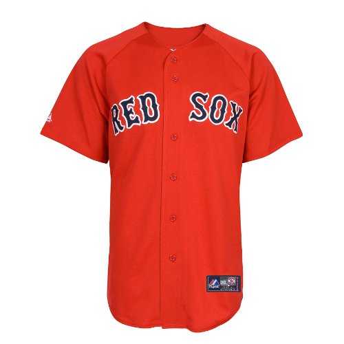 MLB Men's Boston Red Sox Jon Lester Scarlet Alternate Short Sleeve 6 Button Synthetic Replica Baseball Jersey Spring 2012  (Scarlet, X-Large)