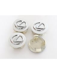 Car-Emall Lexus 62mm White Wheel Center Hub Caps 4-pc Set Special Offer