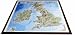 Search : British Isles Raised Relief Map: Light Wood Frame (Raised Relief Maps Series)