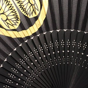 戦国武将シリーズ シルク扇子　7寸/透明プラケース入り 徳川家康　３０６