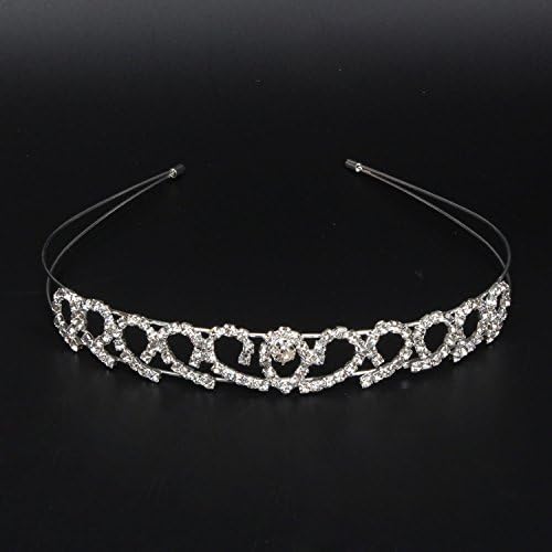 FUMUD Rhinestone Wedding Tiaras and Crowns Bridal Party Homecoming Crystal Tiara Headband Princess Crown Hair accessories
