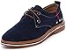 PPXID Men's Suede Leather Lace Up Casual Oxford Shoes