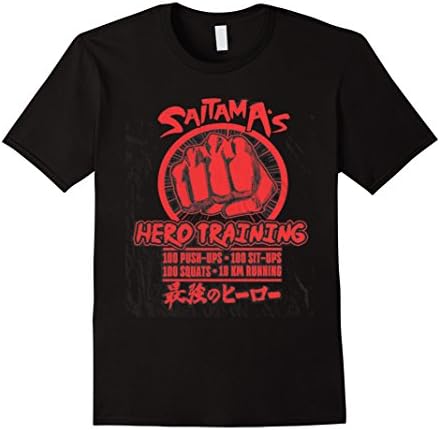 Men's One Punch Anime SAITAMA T-Shirt 10 Medium Black