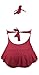 COCOSHIP Red and White Polka dot Retro Vintage One Piece Swimwear Swimsuit 48(FBA)