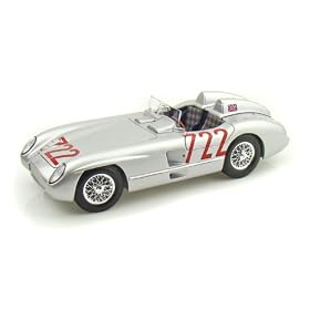 1955 Mercedes Benz 300 SLR Mille Miglia 1/18 Silver