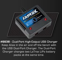 La Trax Alias Quad Copter Dual Battery Charger