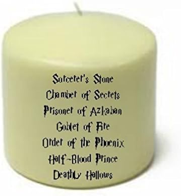 Harry Potter Book Listing Themed Candle
