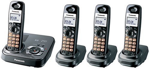 Panasonic Dect 6.0 Expandable Digital Cordless Answering System - 4 Handset System (KX-TG9334T) On Sale