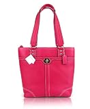 COACH Hamilton Lunch Tote Handbag Purse in Magenta Leather F13959