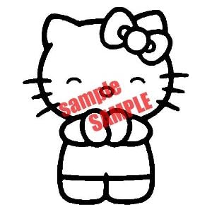 HELLO KITTY HAPPY VINYL DECAL STICKER