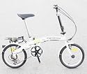 PYRAMID FOLDING BIKE 16"/SHIMANO GEAR/STEEL FRAME WHITE