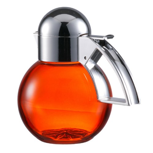 Stoha Design 025811 Alllzweckgiesser 200 ml Glas Kugel transparent orange - ABS Kunststoff silber