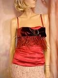 Dolce & Gabbana - $2750 New DOLCE & GABBANA Red Feather Bustier Bra 44 10