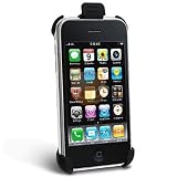 Apple iPhone 3G 3GS Black Holster Case with Belt Clip + Screen Protector Shield Guard