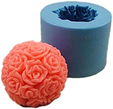 Stereoscopic rose silicone mold&amp;mini roses silicon type set handmade soap candle