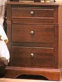 Treasure 3 Drawer Night Stand w/ Metal Knobs Sand Dune (Un-Rubbed)
