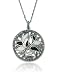 Sterling Silver Marcasite & Mother of Pearl Flower Pendant, 18"