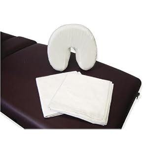 OneTouch Massage Table Sheet Set - 3 Piece: 2 Sheets, 1 Head Rest Cover 6D