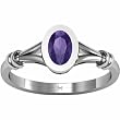 14K White Gold Amethyst Ring