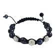 Black and Clear Crystal Friendship Fashion Bracelet